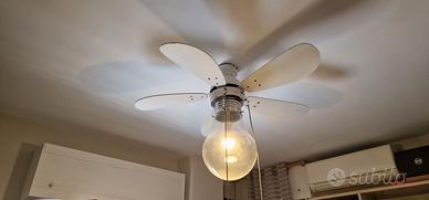 ventilatore da soffitto con lampada