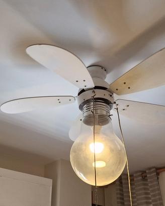 ventilatore da soffitto con lampada