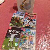 giochi Nintendo switch+cuffie bluetooth 