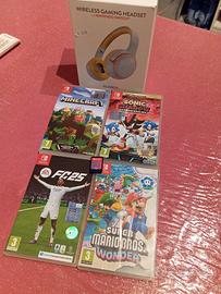 giochi Nintendo switch+cuffie bluetooth 