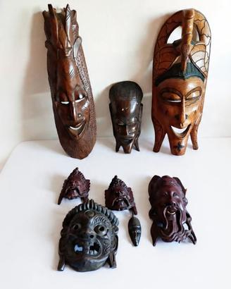 Maschere Africane anni 80 cone nuove
