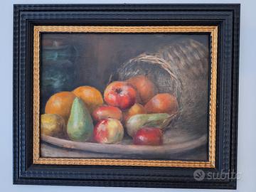 quadro olio natura morta 