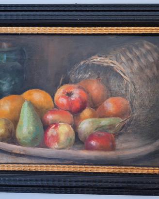quadro olio natura morta 