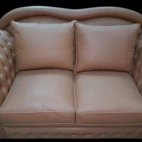 Elegante Divano Chesterfield in ecopelle 2 Posti
