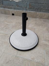 Base Ombrellone Tonda in cemento Bianco 15kg