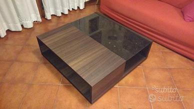 Tavolino basso Poliform Class rovere e marmo