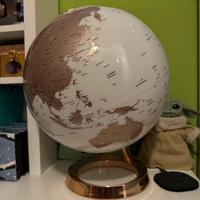 Mappamondo Atmosphere luminoso con anello sospeso