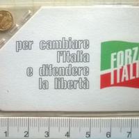 Tessera COMMEMORATIVA con moneta FORZA ITALIA
