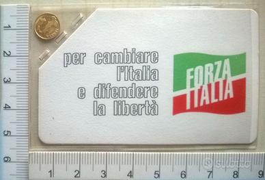 Tessera COMMEMORATIVA con moneta FORZA ITALIA