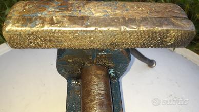 Morsa da banco professionale acciaio ursus 120 mm