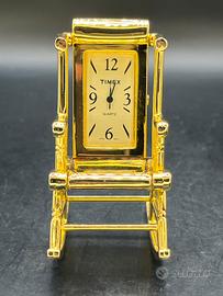 Orologio Vintage Timex Sedia Dondolo Mini Clock