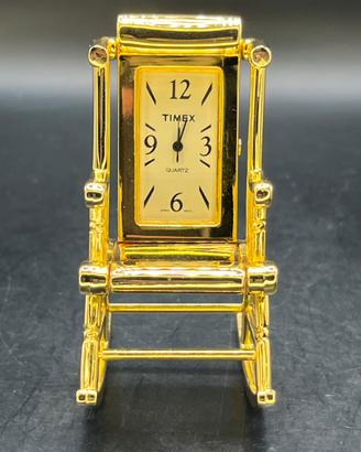 Orologio Vintage Timex Sedia Dondolo Mini Clock