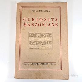Libro Curiosità manzoniane di Paolo Bellezza 1931