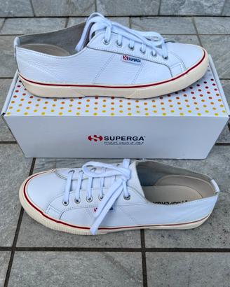 Superga 2490 Bold Leather White - Taglia 46