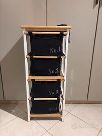 Mobiletto Organizer Salvaspazio con 4 Cassetti