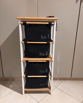 Mobiletto Organizer Salvaspazio con 4 Cassetti