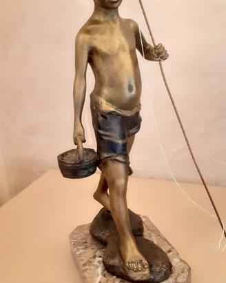 SCULTURA IN BRONZO "PESCATORELLO"