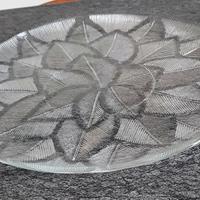 Centro tavola in vetro vintage anni 80