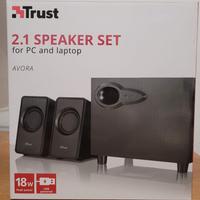 TRUST AVORA 2.1 SET ATUOPARLANTI E SUBWOOFER PC