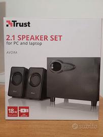 TRUST AVORA 2.1 SET ATUOPARLANTI E SUBWOOFER PC