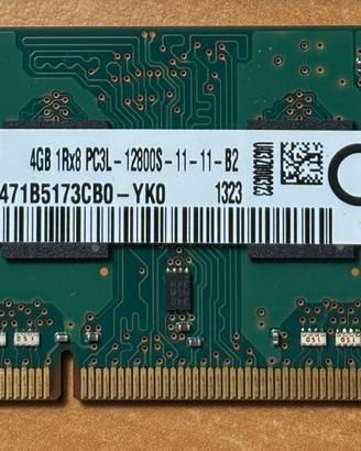 2 Ram Samsung - 4GB 1Rx8 PC3L - 12800S -11-11-B2