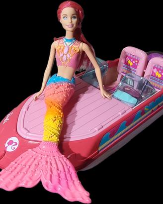 Barbie sirena con motoscafo
