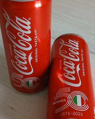 N.2 Lattine Coca-Cola 50 Anni Nogara 1975-2025