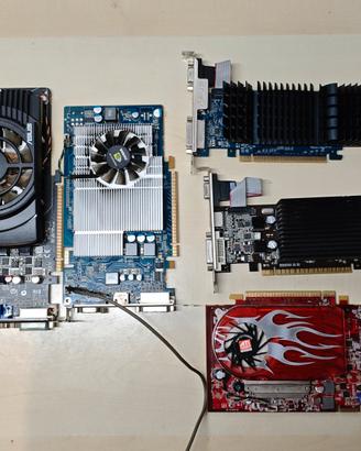 Lotto 5 Schede Video Vintage (Asus, Nvidia, Ati)