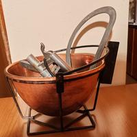 Pentola / paiolo per polenta elettrica in rame 