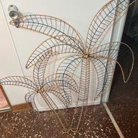 Palma decorativa in ferro e corda – Pezzo unico!