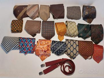 n. 20 Cravatte vintage Made in Italy + bretella
