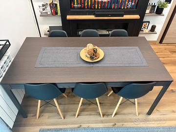 Tavolo allungabile IKEA 180/240×90 cm con 8 sedie