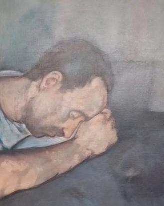 quadro Luciano Caldari-il lavoratore stanco