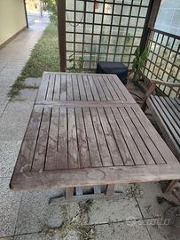 Tavolo legno da giardino