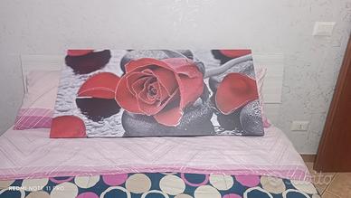 quadro con rosa lavorato con glitter 