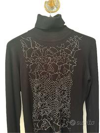 🖤✨ Dolcevita Versace Jeans nero con strass – Tg M