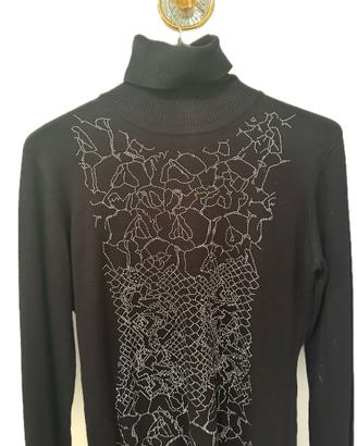 🖤✨ Dolcevita Versace Jeans nero con strass – Tg M