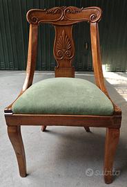 Sedia antica in noce massello Carlo X