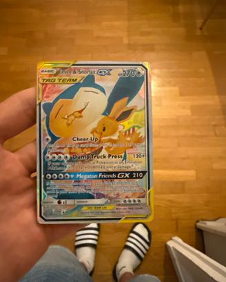 Carta Pokémon Eevee & Snorlax GX 171/181 Full Art