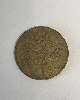20 lire 1958