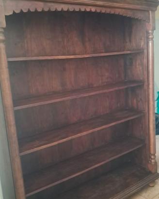 Libreria antica in legno massiccio