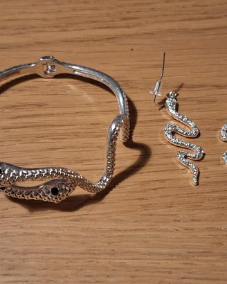 Set orecchini + bracciale serpente