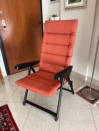 Sedia Relax Reclinabile con Cuscino Imbottito