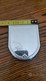 Specchio da borsa in plastica con lamina d'argento