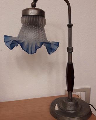 Lampada d'epoca liberty con vetro originale