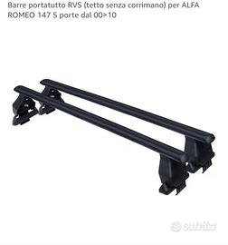 arre portatutto RVS (tetto senza corrimano) per AL