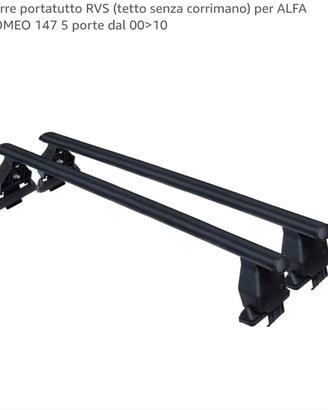 Barre portatutto RVS (tetto senza corr.) alfa 147