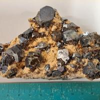 Minerale: Galena Sfalerite su Rodocrosite