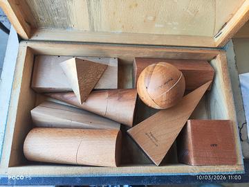 solidi geometrici in legno alli 60
