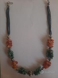 Collana MG Red Verde Ambra